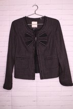 Rebecca Taylor Tinsley Dot Black Tweed Wool Designer Blazer Jacket Womens Size 6 - £129.26 GBP