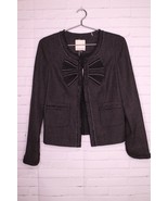 Rebecca Taylor Tinsley Dot Black Tweed Wool Designer Blazer Jacket Women... - £138.30 GBP
