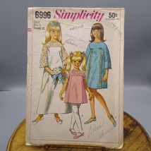 Vintage Sewing PATTERN Simplicity 6996, Child Girl Dresses 1967, Size 2 - £8.39 GBP