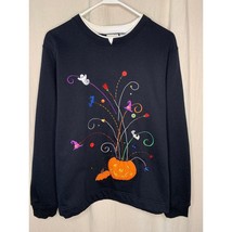 Vintage 1990s White Stag Halloween Festive Candy Teacher Granny Sweatshi... - £42.52 GBP