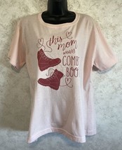 Sonoma Veterans Graphic Tee This Mom Wears Combat Boots Pink Size Extra Large - £15.73 GBP