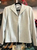 AKRIS Pale Seafoam Green Front Hook 100% Cashmere Blazer/Jacket Sz 10 $2300 - £245.44 GBP