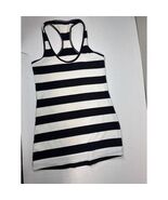 Lululemon Cool Racerback Steep Stripe Black Horizontal Athleisure Size 2... - $24.95