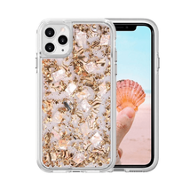 Real Sea Shell Rose Gold Foil Confetti Case for iPhone 12/12 Pro 6.1&quot; Rose Gold - £6.73 GBP