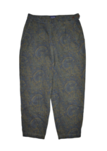 Vintage Gap Pants Womens 16 Paisley Print Pleated Trousers 32x26 Tapered Hippy - £24.04 GBP