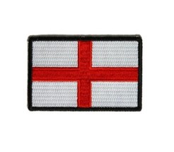 FLAG OF ENGLAND 3&quot; x 2&quot; iron on patch (5248) Cross of Saint George (H35) - $6.24