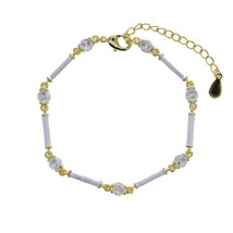 Pastel Enamel Colorful Summer Hot Jewelry Set Geometric Bar Bezel CZ Link Chain  - £29.75 GBP