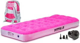 Pink Pittman Outdoors Twin Kid&#39;S Air Mattress With Fun Travel, Pnk_Kidmat). - £41.51 GBP