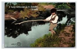 Child Fishing Humber River Toronto Ontario Canada UNP DB Postcard T5 - £2.31 GBP