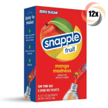 12x Packs Snapple Singles To Go Mango Madness Drink Mix | 6 Packets Each | .64oz - £24.36 GBP