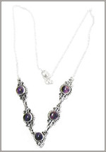 Necklace made with Silver and Amber - $997.43 MXN