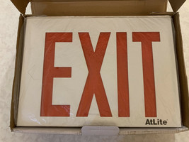 NEW Cooper Lighting AtLite Rival RXSN8RU Exit Sign Self-Powered Red 8&quot; L... - £53.95 GBP