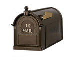 Bronze Post Mount Mailbox, Large, Keeps Mail Dry, Heavy Duty for Rural - $28.58