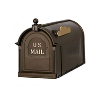 Bronze Post Mount Mailbox, Large, Keeps Mail Dry, Heavy Duty for Rural - £22.49 GBP