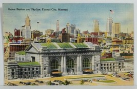 Missouri Union Station and Skyline Kansas City Soldier Sansevere NJ Postcard N8 - £7.81 GBP