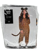 Leopard Zipster Adult Hooded Jumpsuit Pajamas S/M - $357.18 MXN