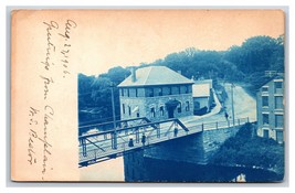 RPPC Cyanotype Maple Grove House Bridge Champlain New York NY 1906 Postcard V8 - £30.03 GBP