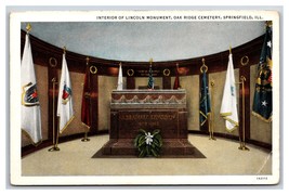 Lincoln Monument Interior Springfield Illinois IL UNP WB Postcard S14 - £2.76 GBP