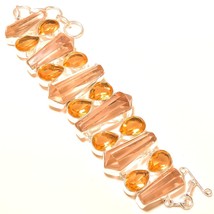 Morganite Gemstone Handmade Fashion Ethnic Gifted Bracelet Jewelry 8-9&quot; SA 677 - £11.18 GBP