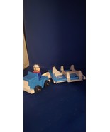 Fisher Price Little People #345 Little Truck Blue White Boat Rig  - $377.41 MXN