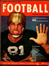 Street &amp; Smith&#39;s Football Pictorial Yearbook 1947-George Connor-NCAA-NFL-VG+ - £160.30 GBP
