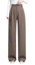 Betusline Womens Business Casual Wide Leg Long Dress Pants Brown Size Small - $510.02 MXN