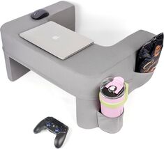 Ergonomic Reading Pillow with Cup Holder - Large Multi-Use Lap Desk for ... - $139.54