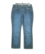 APT. 9 JEANS SIZE 10 MEDIUM BLUE BOOT CUT LOW RISE FLAP OVER BACK 5 POCKET - $11.27