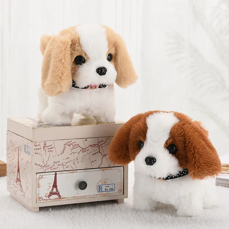 Cute Electronic Pet Simulation Smart Dog Plush Toy Walk Bark Nod Wag Tail - £8.07 GBP+
