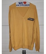 Mens Divots XL V Neck Pullover JMU James Madison University Sweater Yell... - £29.08 GBP