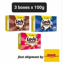 Julie&#39;s Love Letters 3 flavour Crispy Egg Wafer Roll 100g x 3 boxes - DHL Expres - £47.29 GBP