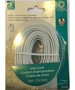 Power Gear Phone Line Cord, 50 Feet, White 76530 —365 - $236.04 MXN