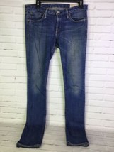 EVISU Womens 28x34 Komaba Slim Skinny Straight Leg Distressed Denim Jean... - £32.01 GBP