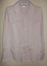 Excellent Womens J.Crew &quot;Slim Fit&quot; Pink &amp; White Pinstripe Shirt Size M - £18.45 GBP