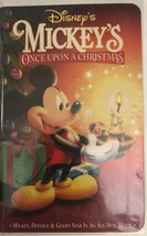 Disney Mickey&#39;s Once upon a Christmas VHS Tape 16093 RARE - £14.93 GBP