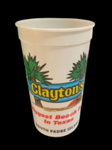 Vintage Claytons Biggest Beach Bar in Texas Plastic Cup South Padre Island - $27.80