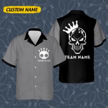 Personalize Custom Name Skull King Vintage, Bowling Team Name Hawaiian Shirt - £8.24 GBP+