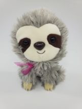 Mega Toys Sloth Gray w Pink Bow Just For You Plush 6&quot; Stuffed Animal Toy B39 - £7.80 GBP