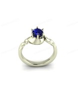 Blue Sapphire Stone Handmade 925 Silver Statement Partywear Dainty Women... - $53.00