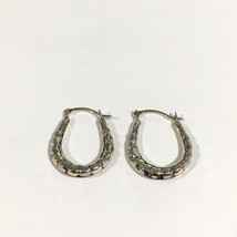 10k Two Tone Gold Small Hoop Earrings - £39.31 GBP