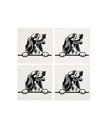 PEEKING ENGLISH SETTER Coasters - $35.00
