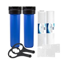2 Stage Whole House Water Filter System w- 20-Inch Big Blue Housing -1 Inch Inle - £144.76 GBP