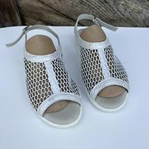 Arcopedico Womens Comfort Shoes Size 41 10 Silver/White &#39;Antalia&#39; Mesh Sandal - £41.25 GBP