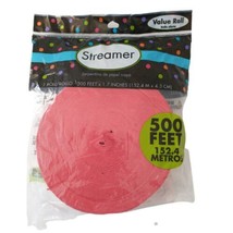 500 Ft Streamer Crepe Paper Party Red Sealed Roll Holidays Craft Decorat... - $6.92