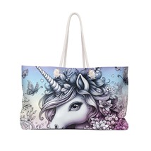 Personalised/Non-Personalised Weekender Bag, Unicorn, Butterflies, Large Weekend - £38.74 GBP
