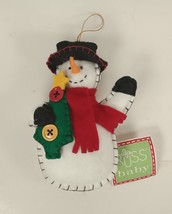 Russ Baby Jingle Bell Babies 6&quot; Plush Soft Snowman Christmas Tree Ornament - £3.90 GBP