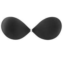 Women Adhesive Bra Strapless Sticky Invisible Push up Silicone Bra Black - £11.77 GBP