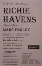 Richie Havens Poster Concert Denver - $8.99