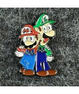 Nintendo Mario and Luigi Enamel Pin Collectible Brothers Hat Lanyard Lap... - $180.56 MXN