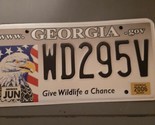 GEORGIA LICENSE PLATE TAG GA EXPIRED GIVE WILDLIFE CHANCE EAGLE June 200... - $16.49